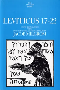 Leviticus 17-22 (Anchor Bible, Vol. 3A)